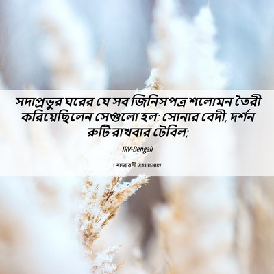 Picture 06 - 1 ৰাজাৱলী 7:48 BENIRV - সদাপ্রভুর ঘরের যে - Bible Verse Picture