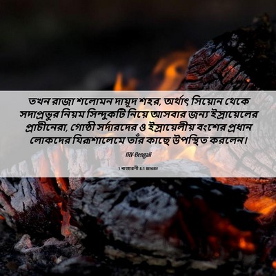 Picture 06 - 1 ৰাজাৱলী 8:1 BENIRV - তখন রাজা শলোমন - Bible Verse Picture
