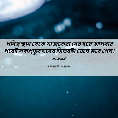 Picture 06 - 1 ৰাজাৱলী 8:10 BENIRV - পবিত্র স্থান থেকে - Bible Verse Picture