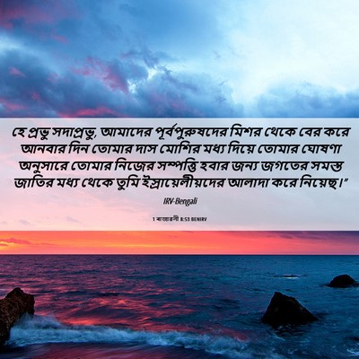 Picture 06 - 1 ৰাজাৱলী 8:53 BENIRV - হে প্রভু সদাপ্রভু, - Bible Verse Picture