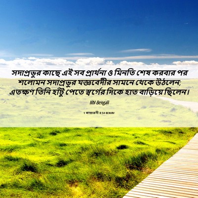 Picture 06 - 1 ৰাজাৱলী 8:54 BENIRV - সদাপ্রভুর কাছে এই - Bible Verse Picture
