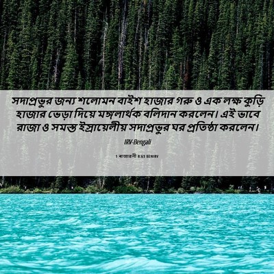 Picture 06 - 1 ৰাজাৱলী 8:63 BENIRV - সদাপ্রভুর জন্য - Bible Verse Picture