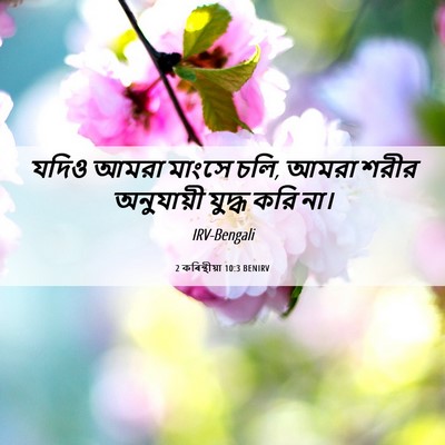 Picture 06 - 2 কৰিন্থীয়া 10:3 BENIRV - যদিও আমরা মাংসে - Bible Verse Picture