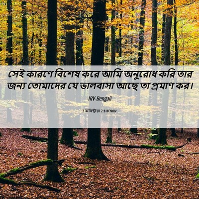 Picture 06 - 2 কৰিন্থীয়া 2:8 BENIRV - সেই কারণে বিশেষ - Bible Verse Picture