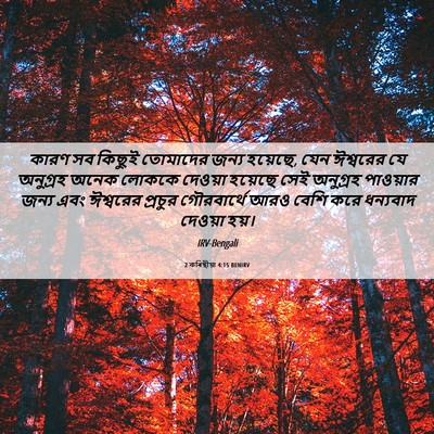 Picture 06 - 2 কৰিন্থীয়া 4:15 BENIRV - কারণ সব কিছুই - Bible Verse Picture