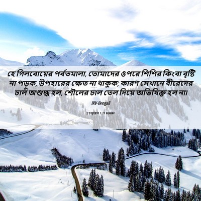 Picture 06 - 2 চমূৱেল 1:21 BENIRV - হে গিলবোয়ের - Bible Verse Picture