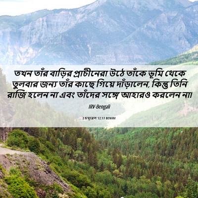 Picture 06 - 2 চমূৱেল 12:17 BENIRV - তখন তাঁর বাড়ির - Bible Verse Picture