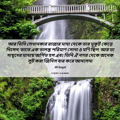 Picture 06 - 2 চমূৱেল 12:30 BENIRV - আর তিনি সেখানকার - Bible Verse Picture