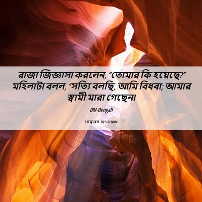 Picture 06 - 2 চমূৱেল 14:5 BENIRV - রাজা জিজ্ঞাসা - Bible Verse Picture