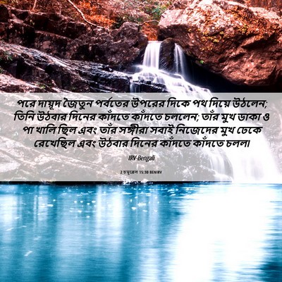 Picture 06 - 2 চমূৱেল 15:30 BENIRV - পরে দায়ূদ জৈতুন - Bible Verse Picture