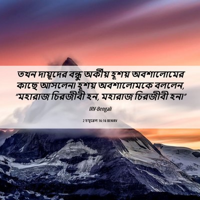 Picture 06 - 2 চমূৱেল 16:16 BENIRV - তখন দায়ূদের - Bible Verse Picture