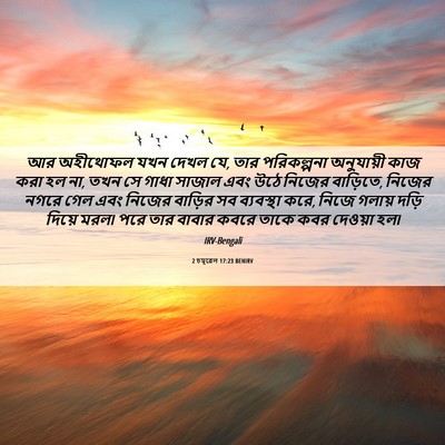 Picture 06 - 2 চমূৱেল 17:23 BENIRV - আর অহীথোফল যখন - Bible Verse Picture