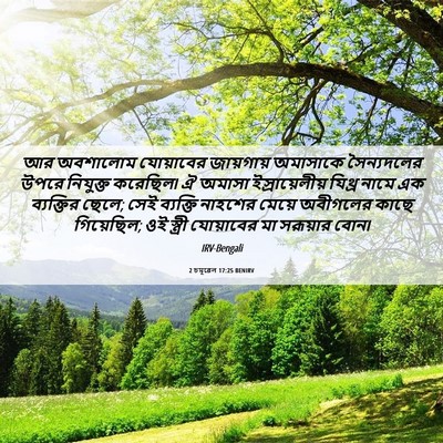 Picture 06 - 2 চমূৱেল 17:25 BENIRV - আর অবশালোম - Bible Verse Picture