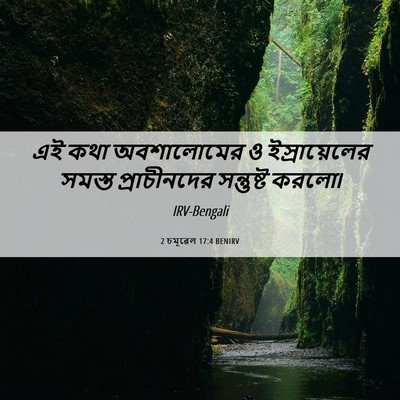 Picture 06 - 2 চমূৱেল 17:4 BENIRV - এই কথা অবশালোমের ও - Bible Verse Picture