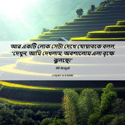 Picture 06 - 2 চমূৱেল 18:10 BENIRV - আর একটি লোক সেটা - Bible Verse Picture