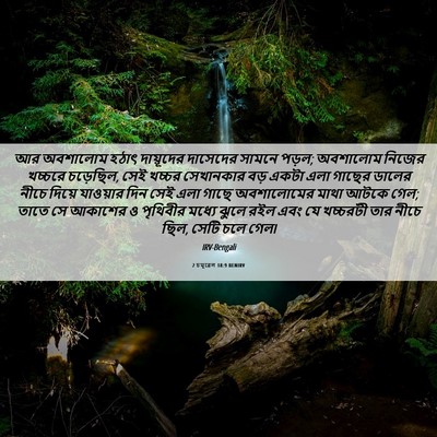 Picture 06 - 2 চমূৱেল 18:9 BENIRV - আর অবশালোম হঠাৎ - Bible Verse Picture