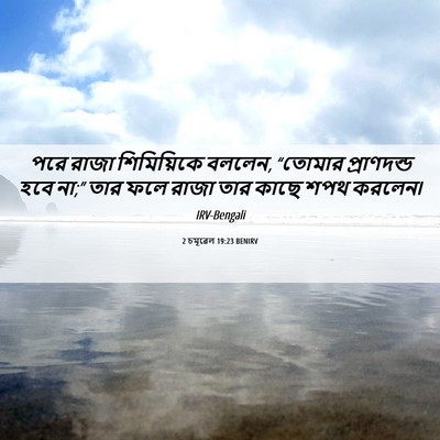Picture 06 - 2 চমূৱেল 19:23 BENIRV - পরে রাজা - Bible Verse Picture