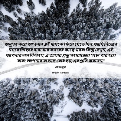 Picture 06 - 2 চমূৱেল 19:37 BENIRV - অনুগ্রহ করে আপনার - Bible Verse Picture