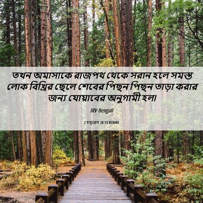 Picture 06 - 2 চমূৱেল 20:13 BENIRV - তখন অমাসাকে রাজপথ - Bible Verse Picture