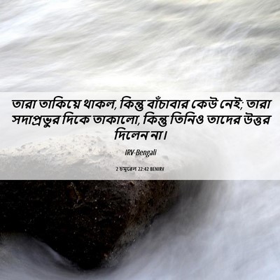 Picture 06 - 2 চমূৱেল 22:42 BENIRV - তারা তাকিয়ে থাকল, - Bible Verse Picture