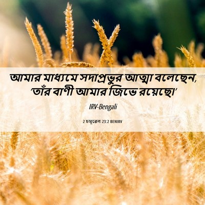 Picture 06 - 2 চমূৱেল 23:2 BENIRV - আমার মাধ্যমে - Bible Verse Picture