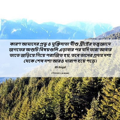Picture 06 - 2 পিতরের 2:20 BENIRV - কারণ আমাদের প্রভু - Bible Verse Picture