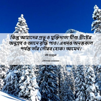 Picture 06 - 2 পিতরের 3:18 BENIRV - কিন্তু আমাদের - Bible Verse Picture
