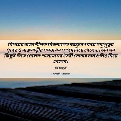 Picture 06 - 2 বংশাৱলি 12:9 BENIRV - মিশরের রাজা শীশক - Bible Verse Picture
