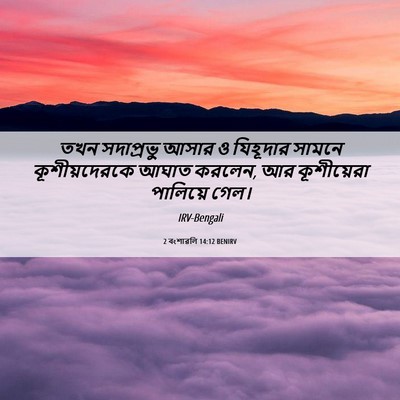 Picture 06 - 2 বংশাৱলি 14:12 BENIRV - তখন সদাপ্রভু আসার - Bible Verse Picture