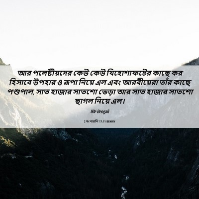 Picture 06 - 2 বংশাৱলি 17:11 BENIRV - আর পলেষ্টীয়দের - Bible Verse Picture
