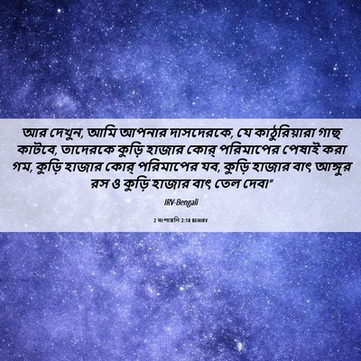 Picture 06 - 2 বংশাৱলি 2:10 BENIRV - আর দেখুন, আমি আপনার - Bible Verse Picture