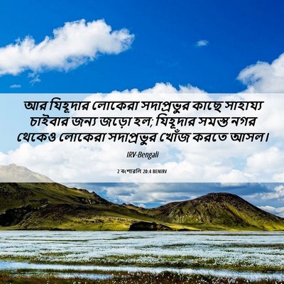 Picture 06 - 2 বংশাৱলি 20:4 BENIRV - আর যিহূদার লোকেরা - Bible Verse Picture