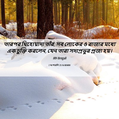 Picture 06 - 2 বংশাৱলি 23:16 BENIRV - তারপর যিহোয়াদা - Bible Verse Picture