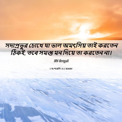 Picture 06 - 2 বংশাৱলি 25:2 BENIRV - সদাপ্রভুর চোখে যা - Bible Verse Picture