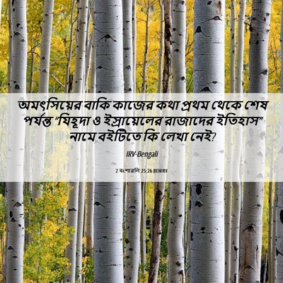 Picture 06 - 2 বংশাৱলি 25:26 BENIRV - অমৎসিয়ের বাকি - Bible Verse Picture