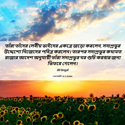 Picture 06 - 2 বংশাৱলি 29:15 BENIRV - তাঁরা তাঁদের - Bible Verse Picture
