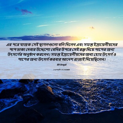 Picture 06 - 2 বংশাৱলি 29:24 BENIRV - এর পরে যাজক সেই - Bible Verse Picture