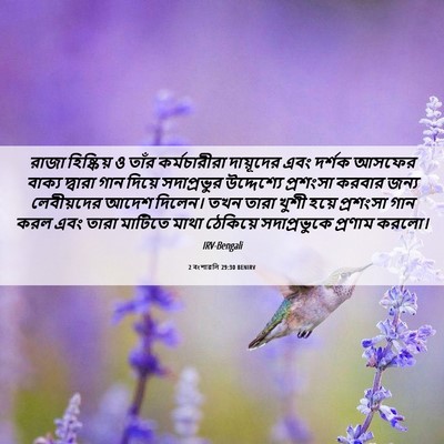 Picture 06 - 2 বংশাৱলি 29:30 BENIRV - রাজা হিষ্কিয় ও - Bible Verse Picture