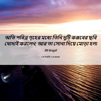 Picture 06 - 2 বংশাৱলি 3:10 BENIRV - অতি পবিত্র গৃহের - Bible Verse Picture