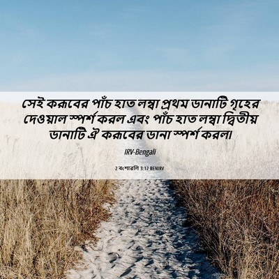 Picture 06 - 2 বংশাৱলি 3:12 BENIRV - সেই করূবের পাঁচ - Bible Verse Picture