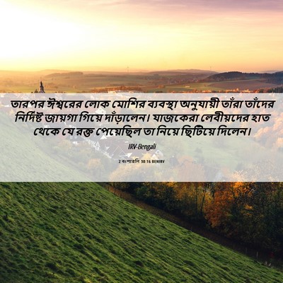 Picture 06 - 2 বংশাৱলি 30:16 BENIRV - তারপর ঈশ্বরের লোক - Bible Verse Picture