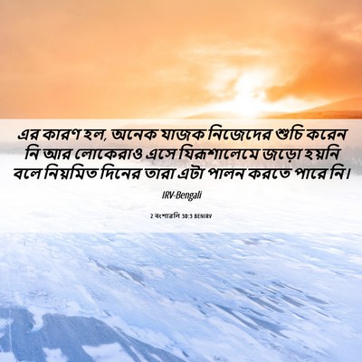 Picture 06 - 2 বংশাৱলি 30:3 BENIRV - এর কারণ হল, অনেক - Bible Verse Picture