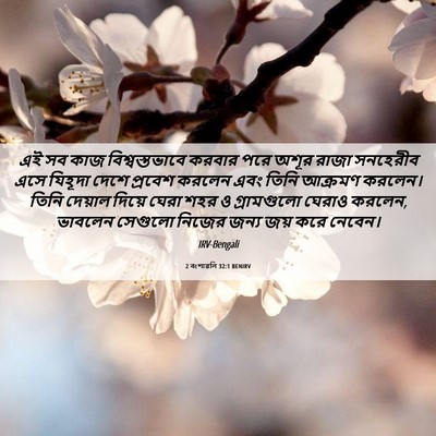 Picture 06 - 2 বংশাৱলি 32:1 BENIRV - এই সব কাজ - Bible Verse Picture