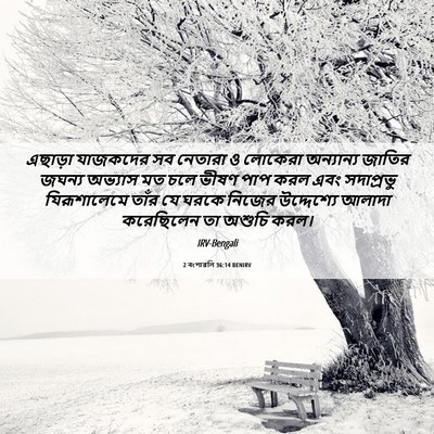 Picture 06 - 2 বংশাৱলি 36:14 BENIRV - এছাড়া যাজকদের সব - Bible Verse Picture