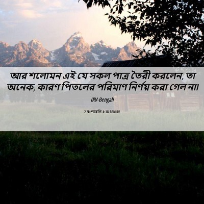 Picture 06 - 2 বংশাৱলি 4:18 BENIRV - আর শলোমন এই যে সকল - Bible Verse Picture