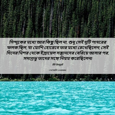 Picture 06 - 2 বংশাৱলি 5:10 BENIRV - সিন্দুকের মধ্যে - Bible Verse Picture