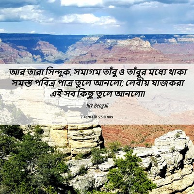 Picture 06 - 2 বংশাৱলি 5:5 BENIRV - আর তারা সিন্দুক, - Bible Verse Picture