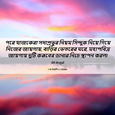 Picture 06 - 2 বংশাৱলি 5:7 BENIRV - পরে যাজকেরা - Bible Verse Picture