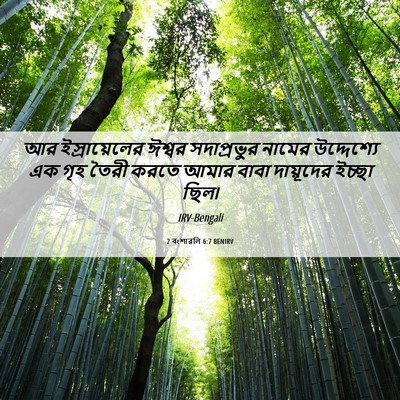 Picture 06 - 2 বংশাৱলি 6:7 BENIRV - আর ইস্রায়েলের - Bible Verse Picture