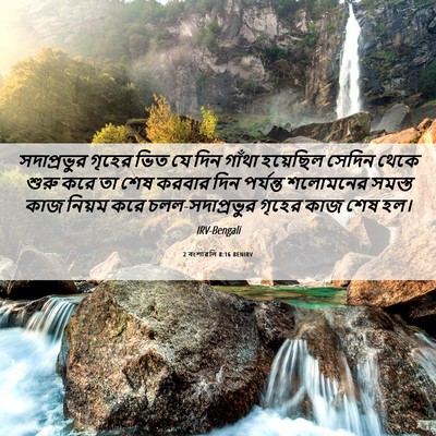 Picture 06 - 2 বংশাৱলি 8:16 BENIRV - সদাপ্রভুর গৃহের - Bible Verse Picture